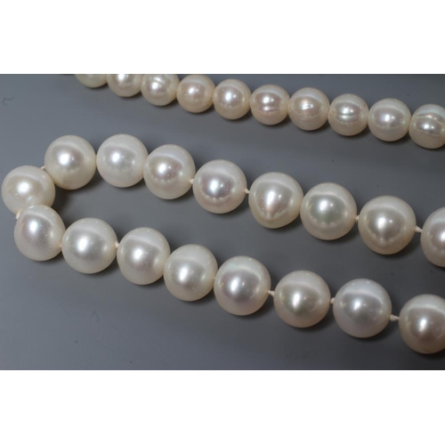 200 - THREE VARIOUS CULTURED PEARL NECKLACES all with silver clasps (Est. plus 24% premium inc. VAT)