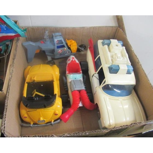 34 - BOX OF GHOSTBUSTERS TOY VEHICLES