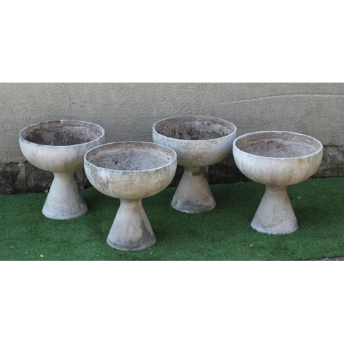 551 - A set of four composition goblet shaped planters, modern, 18