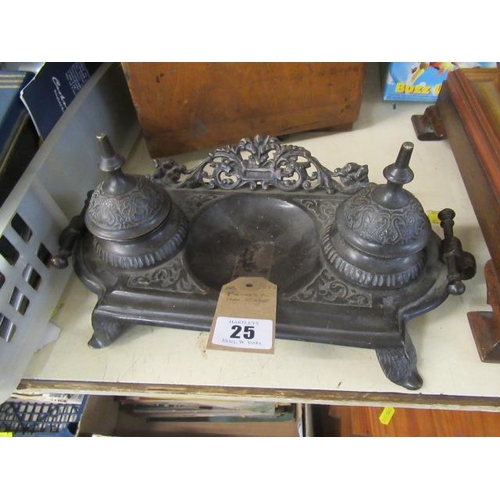 25 - PEWTER INK STAND