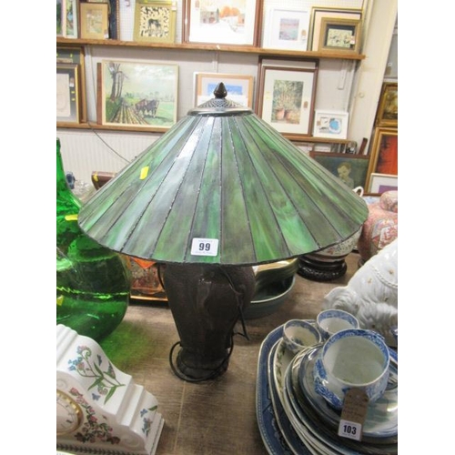 99 - TIFFANY STYLE ELEPHANT TABLE LAMP