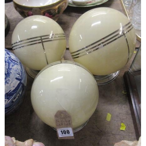 100 - THREE VINTAGE CEILING LIGHTS