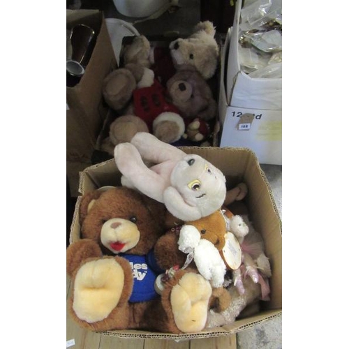 109 - TWO BOXES OF SOFT TOYS