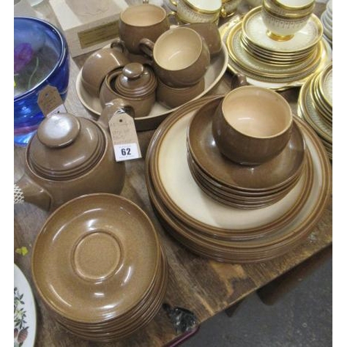 62 - QUANTITY OF DENBY POTTERY