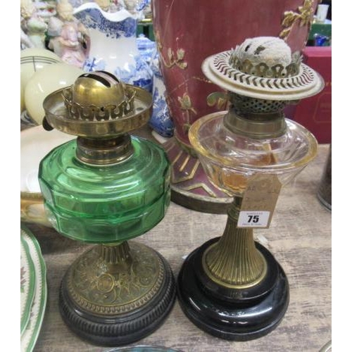 75 - TWO OIL LAMPS