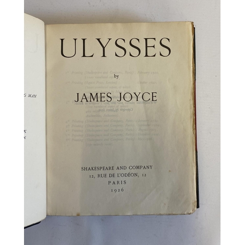 271 - ULYSSES BY JAMES JOYCE, May 1926, 8th Printing, Shakespeare and Company. Half black sheepskin over r... 