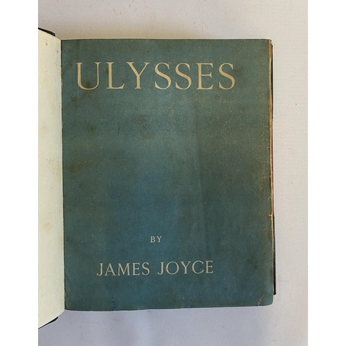 271 - ULYSSES BY JAMES JOYCE, May 1926, 8th Printing, Shakespeare and Company. Half black sheepskin over r... 