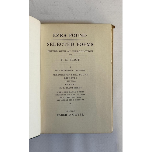 276 - EZRA POUND, SELECTED POEMS, edited by T S Eliot, 1928, Faber and Gwyer, Very good in a fair, torn du... 