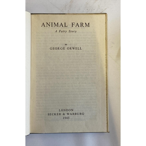 302 - GEORGE ORWELL, Animal Farm, August 1945 2nd Impression, Secker and Warburg in a near very good jacke... 