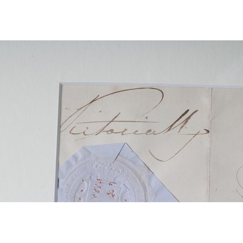 304 - ROYAL SIGNATURES, William IV, signature to printed vellum military commission, accomplished in manus... 