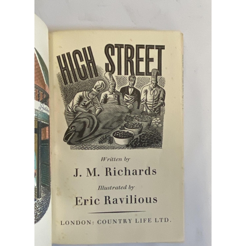 308 - HIGH STREET, ERIC RAVILIOUS, 1938, Country Life Ltd, Printed at the Curwen Press. Decorative paper c... 