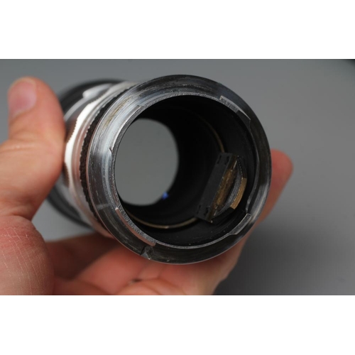 435 - A LEITZ WETZLAR ELMARIT LENS, 1:2.8/90, 1692527, together with a Leitz Visoflex II (2) (Est. plus 24... 