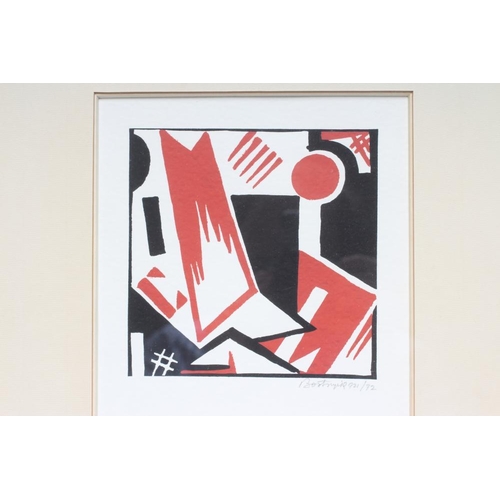 613 - SANDOR BORTNYIK (Hungarian 1893-1976) Untitled, screenprint, signed in pencil, numbered 921 and date... 