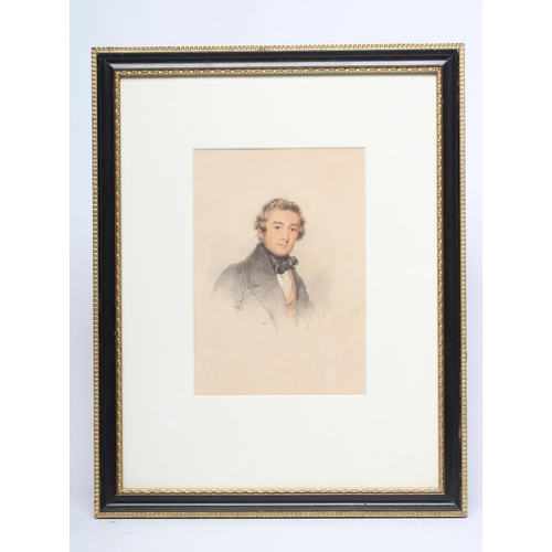 634 - JOHN HENRY MOLE (1814-1886) Portrait of Edward Chambers Snr., watercolour, miniature, signed and dat... 