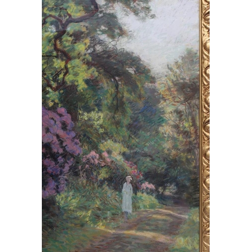 700 - FREDERICK (FRED) STEAD ARCA (1863-1940) The Rhododrendon Walk, pastel, signed, 22