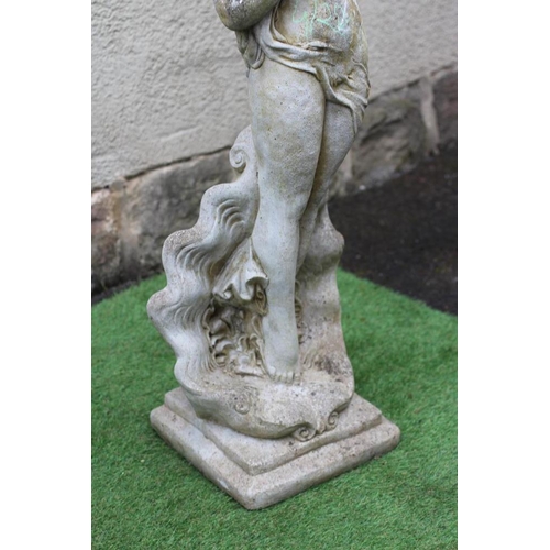 750 - A CAST STONE FIGURE OF VENUS after Botticelli's 