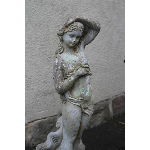 750 - A CAST STONE FIGURE OF VENUS after Botticelli's 