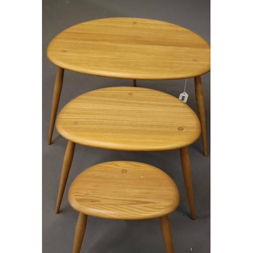 808 - A NEST OF ERCOL MODEL 354 ELM 