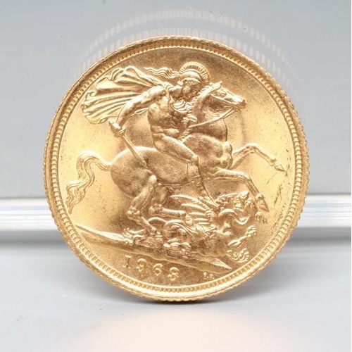 144 - AN ELIZABETH II SOVEREIGN, 1963, 8g (Est. plus 20% premium)