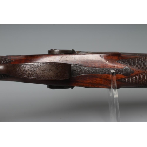 451 - A WILLIAMS & POWELL PERCUSSION 14 BORE DOUBLE BARRELLED SHOTGUN, the 29 1/2