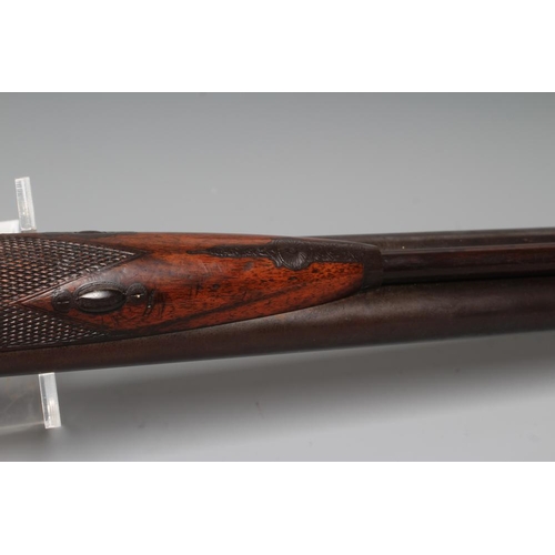 451 - A WILLIAMS & POWELL PERCUSSION 14 BORE DOUBLE BARRELLED SHOTGUN, the 29 1/2