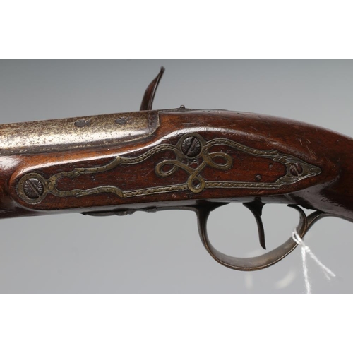 456 - A FLINTLOCK PISTOL BY ASTON, MANCHESTER, the 9 1/4