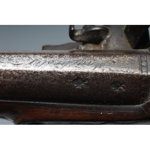 456 - A FLINTLOCK PISTOL BY ASTON, MANCHESTER, the 9 1/4