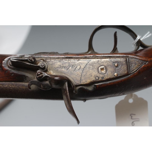 456 - A FLINTLOCK PISTOL BY ASTON, MANCHESTER, the 9 1/4