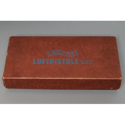 457 - A BOXED WALTHER LUFTPISTOLE .177 AIR PISTOL with 9 3/8