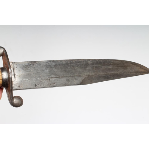 463 - AN ARNACHELLUM SALEM BOWIE KNIFE, 19th century, the 8