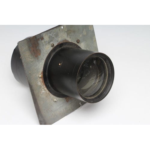 472 - A RARE WWII SPITFIRE RECONNAISSANCE LENS, stamped with broad arrows and REF. No. 14A/2443 to the sid... 