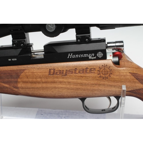 481 - A DAYSTATE HUNTSMAN REGAL .177 PCP AIR RIFLE with bull barrel cut for a supressor, lazer etched stoc... 