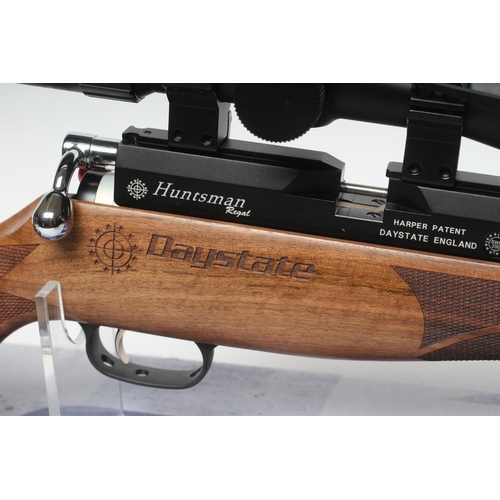 481 - A DAYSTATE HUNTSMAN REGAL .177 PCP AIR RIFLE with bull barrel cut for a supressor, lazer etched stoc... 