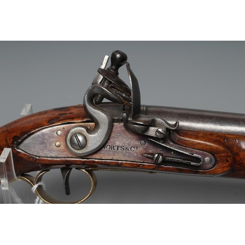 482 - A FLINTLOCK PISTOL, the 9 1/8