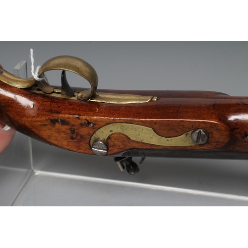 482 - A FLINTLOCK PISTOL, the 9 1/8