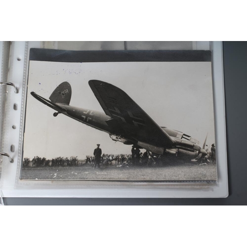 496 - A COLLECTION OF SECOND WORLD WAR PHOTOGRAPHS, comprising approximately 35 mainly aircraft related pr... 