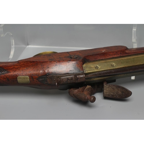 498 - A FLINTLOCK BLUNDERBUSS, the 14