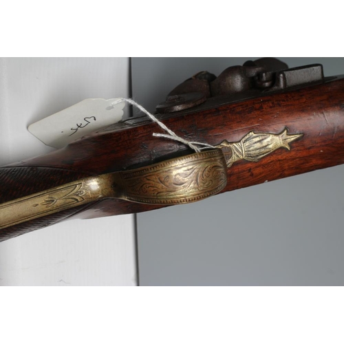 498 - A FLINTLOCK BLUNDERBUSS, the 14