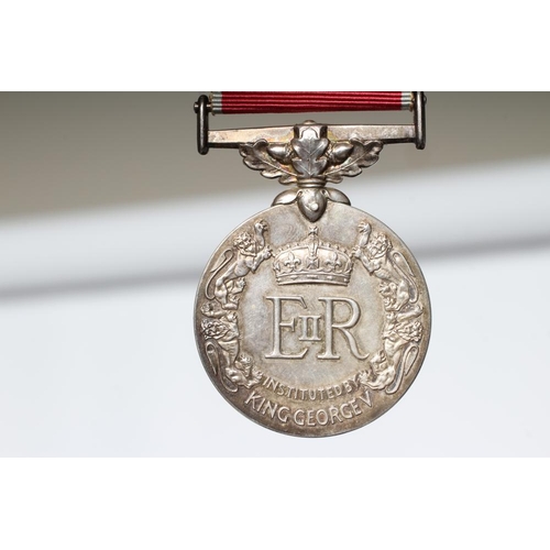 499 - A BRITISH EMPIRE MEDAL awarded to Walter Pedley Bywater, with red and white ribbon, spare ribbon and... 