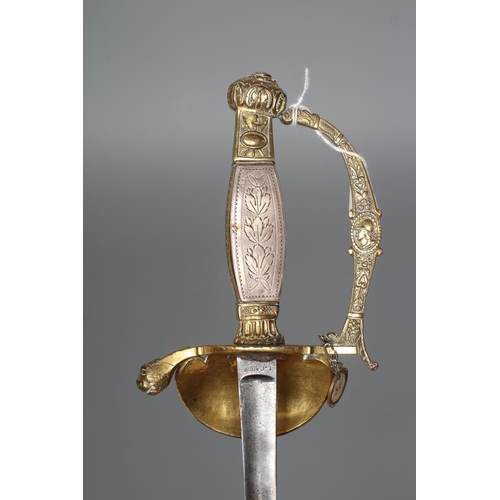 525 - A FRENCH COURT SWORD, c.1820, the 34 1/2