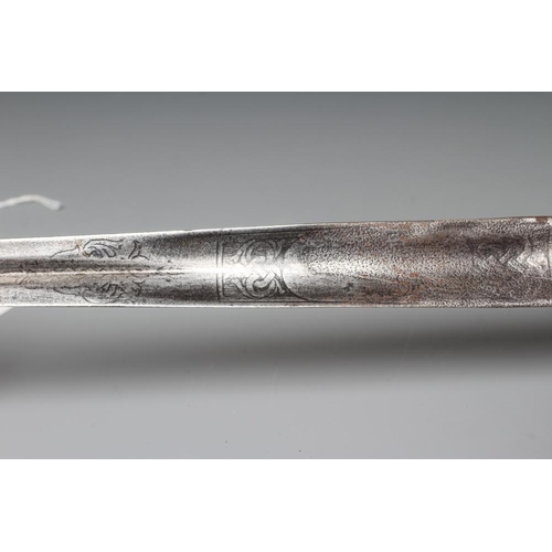 527 - AN ENGLISH SMALL SWORD, c.1730, the 29 1/2