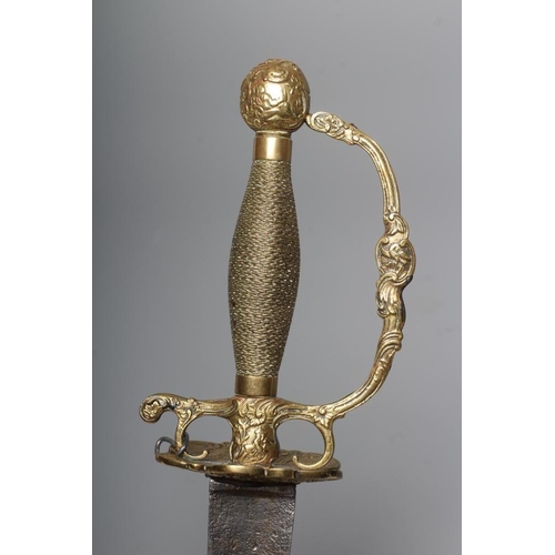 528 - AN ENGLISH SMALL SWORD, c.1760, with 27 1/2