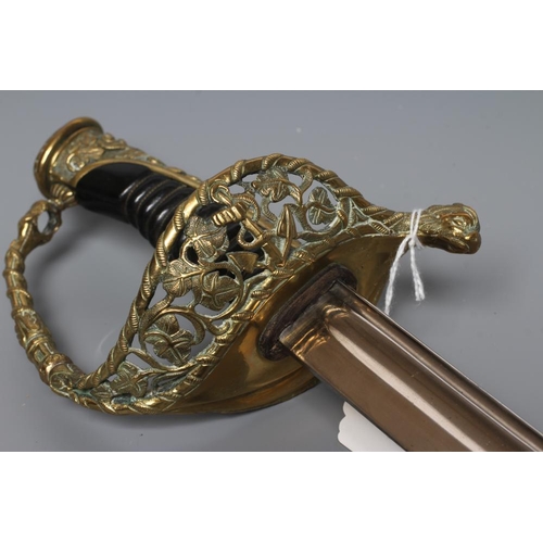 546 - A FRENCH NAVAL OFFICER'S SWORD with 27 1/2