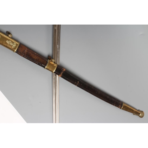 546 - A FRENCH NAVAL OFFICER'S SWORD with 27 1/2