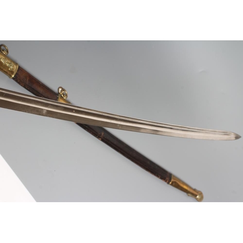 546 - A FRENCH NAVAL OFFICER'S SWORD with 27 1/2