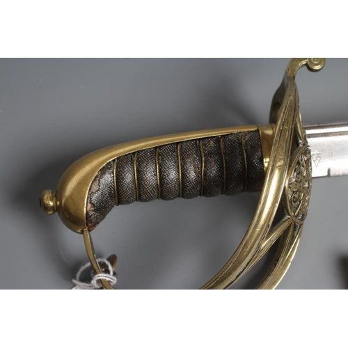 549 - A BRITISH 1822 PATTERN INFANTRY OFFICER'S SWORD, the 32 1/2