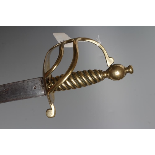 556 - A BRITISH INFANTRY PRIVATE'S HANGER, c.1750, the 24 1/2