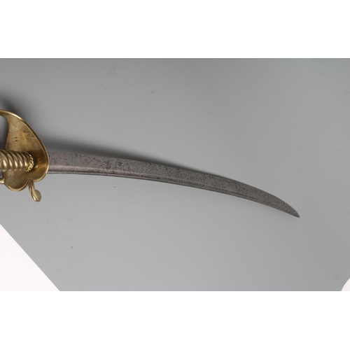 556 - A BRITISH INFANTRY PRIVATE'S HANGER, c.1750, the 24 1/2