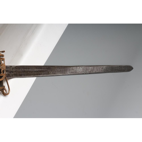 559 - AN 1828 PATTERN HIGHLAND INFANTRY OFFICER'S BROADSWORD with very heavy 32 1/2