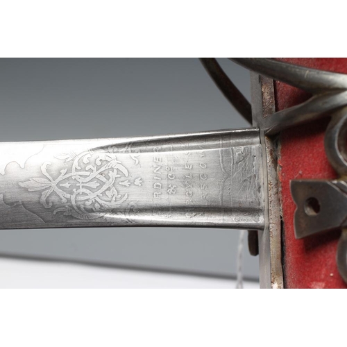 562 - A HIGHLAND INFANTRY OFFICER'S BROADSWORD, late 19th century, by Gardiner & Co. Glasgow, the 33